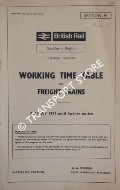Working Time Table of Freight Trains - Section H - Central Division, 3rd May 1971 until further notice by British Railways Southern Region